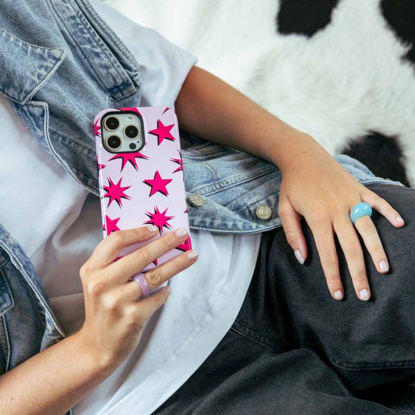 Selencia Vivid Tough Backcover Samsung Galaxy S24 - Stars Rubine Red Light Pink