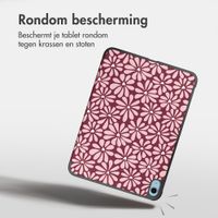 imoshion Design Trifold Bookcase Apple iPad 11 (2025) 11 inch A16 / iPad 10 (2022) 10.9 inch - Bloom Love Blush