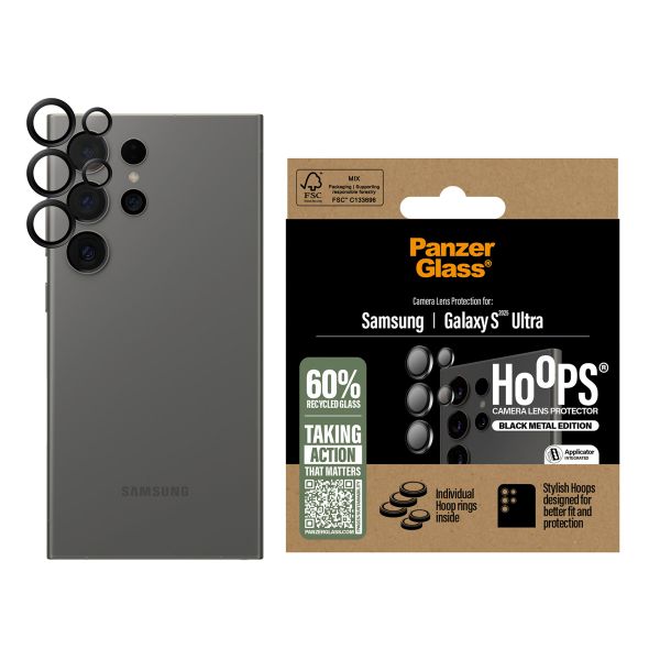PanzerGlass Camera Protector Hoops Optic Rings Samsung Galaxy S25 Ultra - Zwart