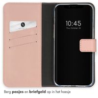 Selencia Echt Leren Bookcase Apple iPhone 15 - Dusty Pink