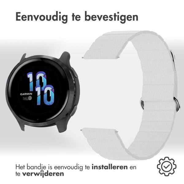 imoshion Magnetisch lederen bandje  - Universeel 22 mm aansluiting - Wit