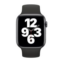 Apple Siliconen solobandje Apple Watch | 38/40/41/42 mm - Maat 3 - Black