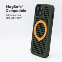Callbuddy Hoesje met Strap Apple iPhone 17e / 16e / 15 / 14 / 13 - Camo Orange