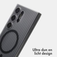 Accezz Lite Backcover met MagSafe | Fluted | Samsung Galaxy S24 Ultra - Grijs