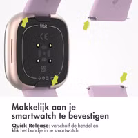imoshion Siliconen bandje Fitbit Versa / Versa 2 / Versa Lite - Maat S - Oudroze