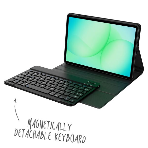 Accezz Bluetooth Keyboard Bookcase Samsung Galaxy Tab A11 Plus - QWERTY / NL - Zwart