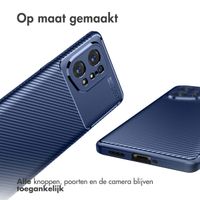 imoshion Carbon Softcase Backcover Oppo Find X5 5G - Blauw