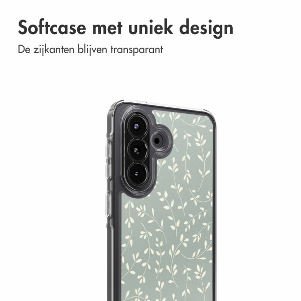 imoshion Design hoesje Samsung Galaxy A57 (5G) - Smoke Green Flowers
