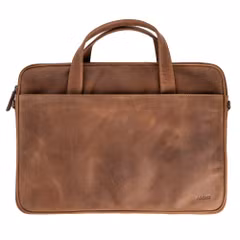 Accezz Leather Laptoptas 16 inch - Cognac
