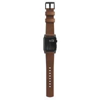 Nomad Modern Band van leder Apple Watch Series 1 t/m 11 / SE / Ultra (44/45/46/49 mm) - Brown / Black
