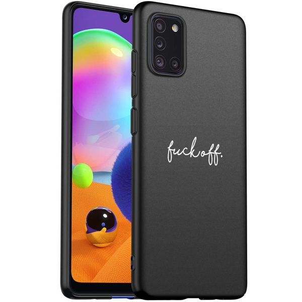 imoshion Design hoesje Samsung Galaxy A31 - Fuck Off - Wit