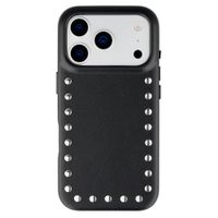 Selencia Studs Backcover met MagSafe Apple iPhone 17 Pro - Velvet Black