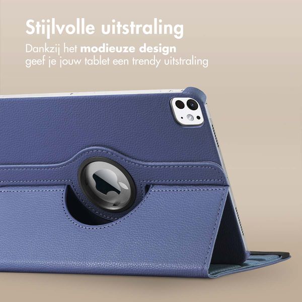 imoshion 360° draaibare Bookcase iPad Pro 13 (2024) M4 - Donkerblauw