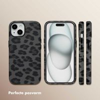 Selencia Sabi Backcover Panterprint met MagSafe Apple iPhone 15 - Midnight Black