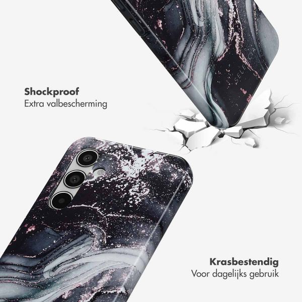 Selencia Vivid Tough Backcover Samsung Galaxy A55 - Chic Marble Black