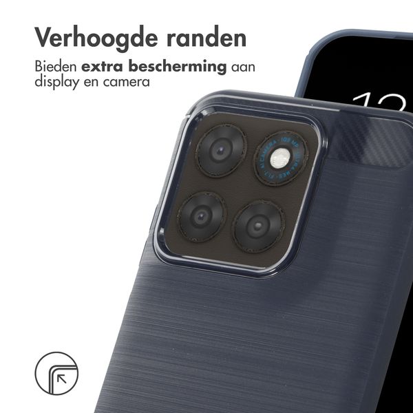 imoshion Brushed Backcover Motorola Moto G77 - Donkerblauw