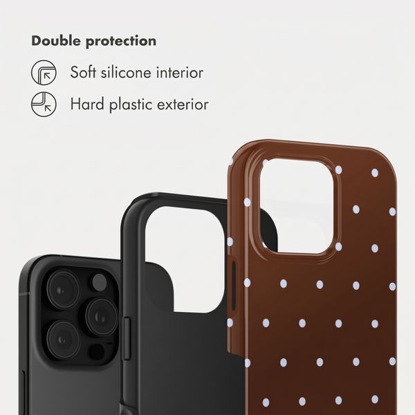Selencia Vivid Back Cover Apple iPhone 16 Pro Max - Happy Dots Chocolate