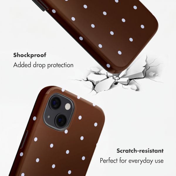Selencia Vivid Back Cover Apple iPhone 13 Pro - Happy Dots Chocolate