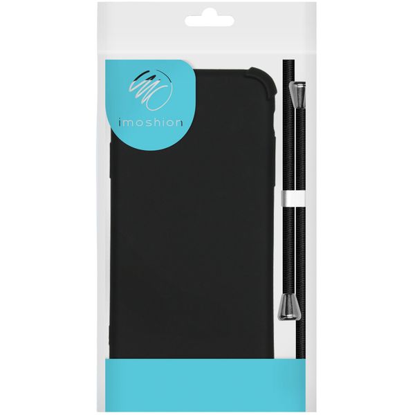 imoshion Color Backcover met koord iPhone 12 (Pro) - Zwart