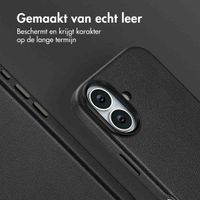 Accezz MagSafe Leather Backcover Apple iPhone 17 - Onyx Black