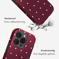 Selencia Vivid Backcover Apple iPhone 14 Pro - Happy Dots Burgundy
