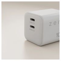 Zens Compact Oplader 2x USB-C 100W - Power Adapter - Wit