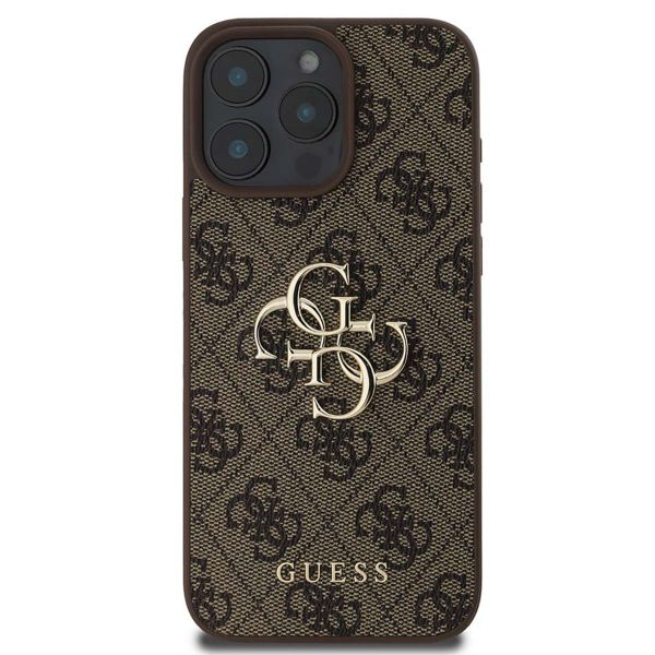 Guess 4G Metal Logo Backcover Apple iPhone 16 Pro Max - Bruin
