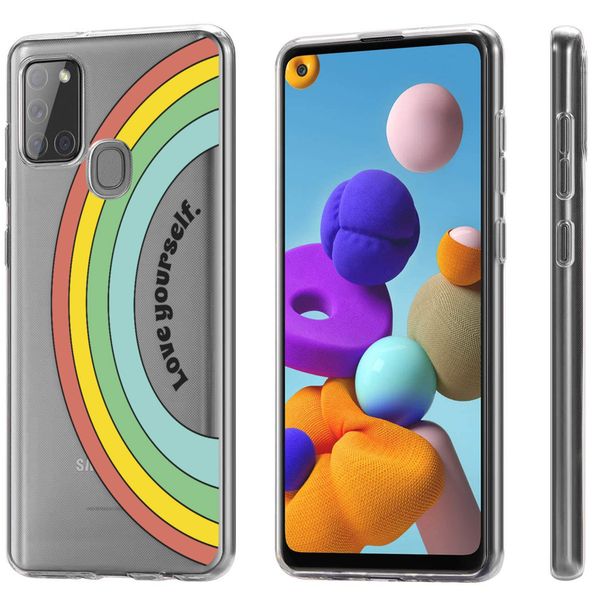 imoshion Design hoesje Samsung Galaxy A21s - Regenboog - Multicolor