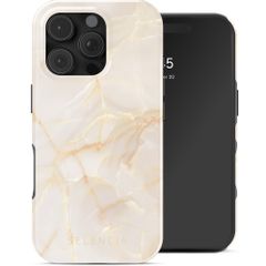 Selencia Vivid Case with MagSafe Apple iPhone 16 Pro - Golden Beige Marble