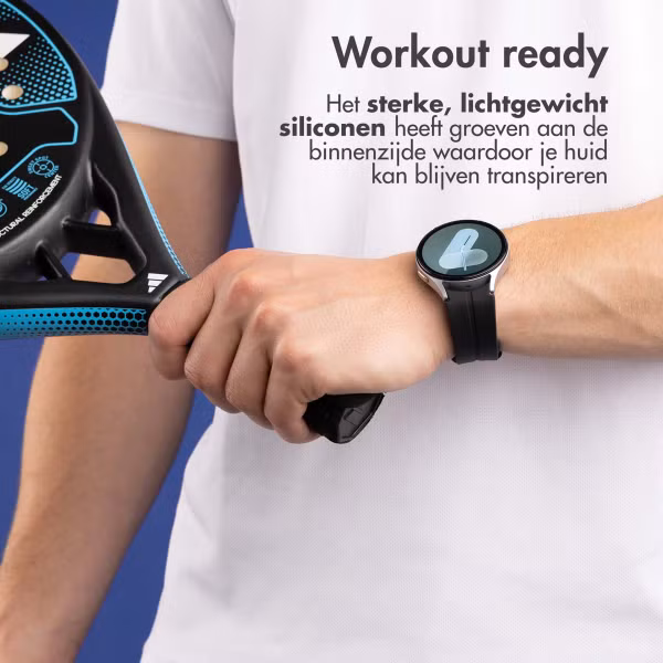 imoshion Siliconen bandje Samsung Galaxy Watch 4 / 5 / 6 / 7 (20 mm) - Zwart