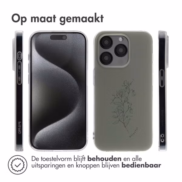 imoshion Design hoesje Apple iPhone 15 Pro - Floral Green