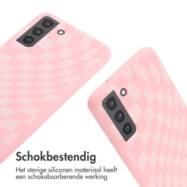 imoshion Siliconen design hoesje met koord Samsung Galaxy S20 - Retro Pink