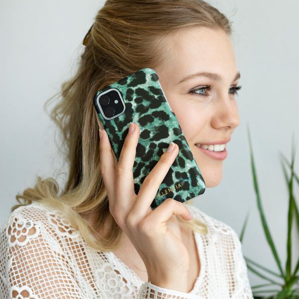 Selencia Maya Fashion Backcover iPhone 12 (Pro) - Green Panther