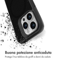 imoshion Rugged Hybrid Carbon Case met MagSafe Apple iPhone 15 Pro Max - Zwart