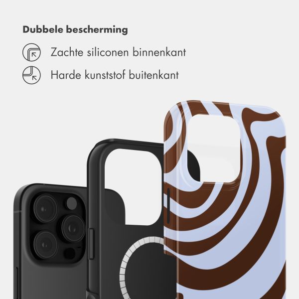 Selencia Vivid Backcover met MagSafe Apple iPhone 16 Pro Max - Dream Swirl Chocolate