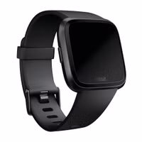 Fitbit Classic siliconen band Fitbit Versa / Versa 2 / Versa Lite - Maat L - Zwart