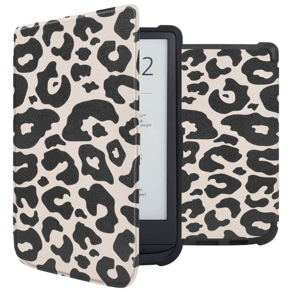 imoshion Design Slim Soft Case Sleepcover Pocketbook Touch Lux 5 / HD 3 / Basic Lux 4 / Vivlio Lux 5 - Leopard