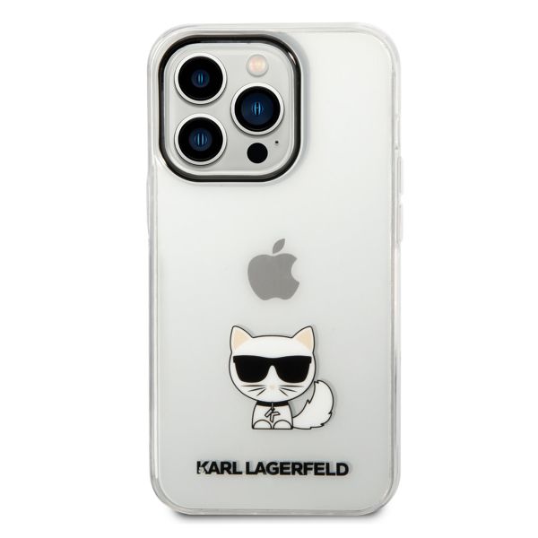 Karl Lagerfeld Hardcase Backcover Choupette iPhone 14 Pro Max - Transparant