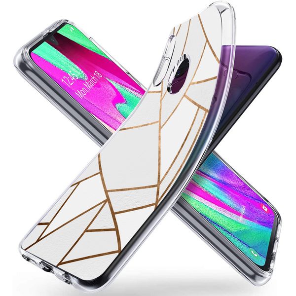 imoshion Design hoesje Samsung Galaxy A40 - Grafisch Koper / Wit