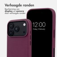 Accezz MagSafe Leather Backcover Apple iPhone 18 Pro / 17 Pro - Heath Purple