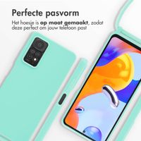 imoshion Siliconen hoesje met koord Xiaomi Redmi Note 11 Pro - Mintgroen