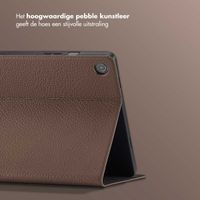 Selencia Riva Bookcase Samsung Galaxy Tab A9 Plus - Mocha Brown