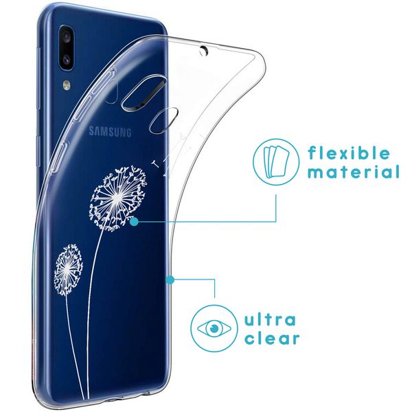 imoshion Design hoesje Samsung Galaxy A20e - Paardenbloem - Wit