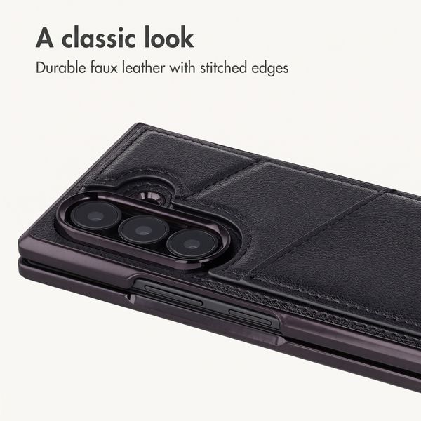 imoshion Faux Leather MagSafe Back Cover with Card Holder Samsung Galaxy Z Fold 8 Ultra - Black
