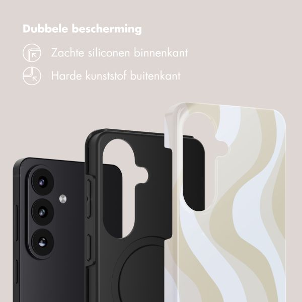 Selencia Vivid Backcover met MagSafe Samsung Galaxy S26 FE - Desert Waves Beige