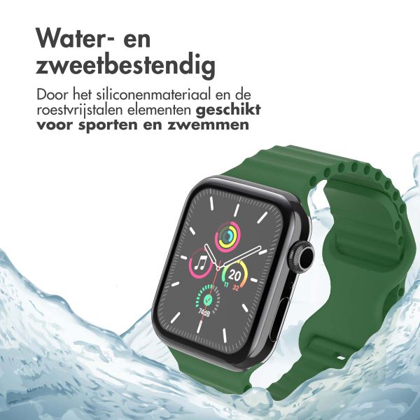 imoshion Athletic siliconenbandje Apple Watch Series 1 t/m 9 / SE (38/40/41 mm) | Series 10 / 11 (42 mm) - Donkergroen
