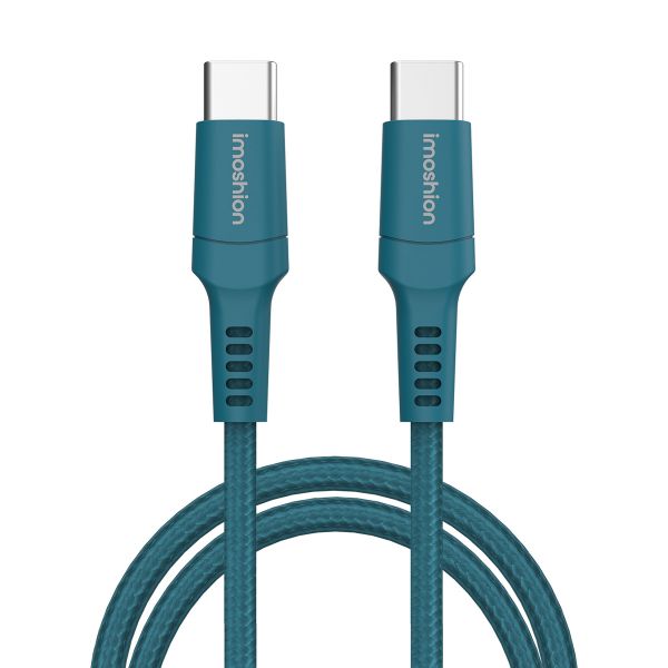 imoshion Braided USB-C naar USB-C kabel - 2 meter - Donkerblauw