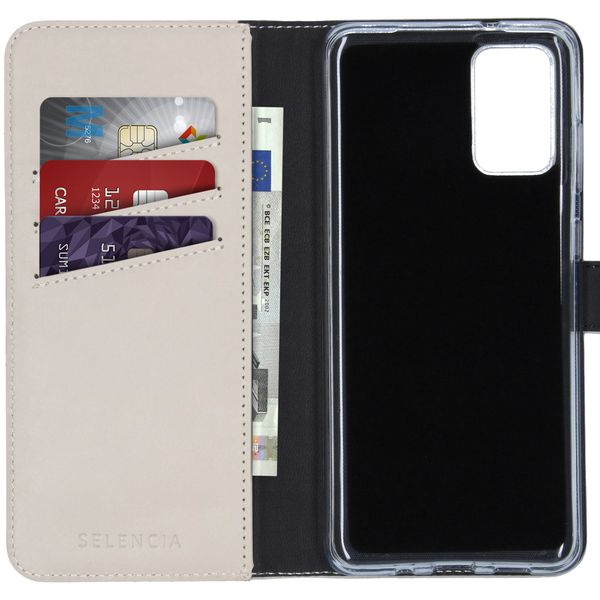 Selencia Echt Lederen Bookcase Samsung Galaxy S20 Plus - Greige