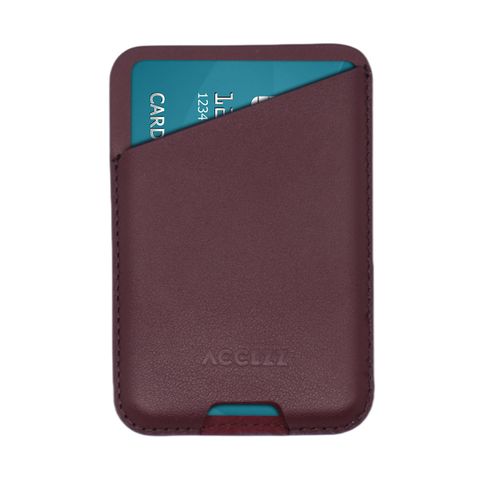 Accezz Leather Card Holder - Compatible with MagSafe and Qi2 - Heath Purple