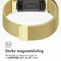 imoshion Milanees magnetisch bandje Fitbit Charge 5 - Maat M - Goud